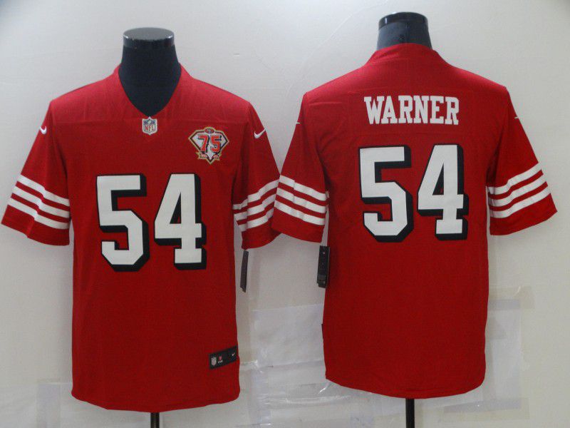 Men San Francisco 49ers #54 Warner Red New Nike Vapor Untouchable Limited 2021 NFL Jersey